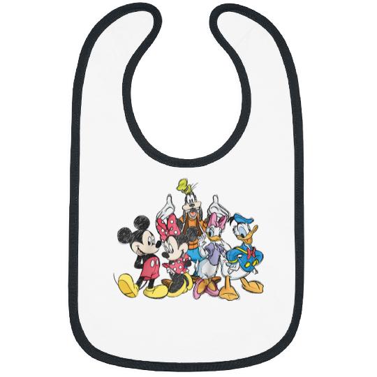 Disney Mickey Mouse and Friends Raglan Baseball Tee Bibs
