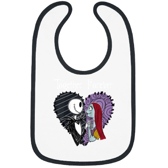 Disney The Nightmare Before Christmas Jack & Sally Together Raglan Baseball Tee Bibs