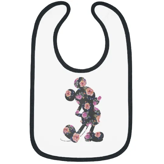Disney Floral Mickey Raglan Baseball Tee Bibs