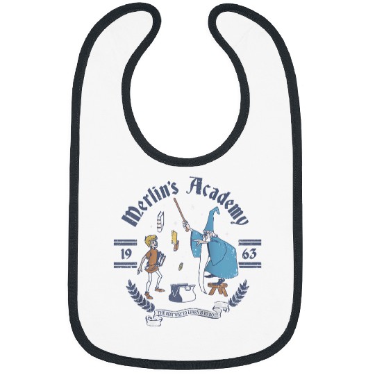 Disney The in the Stone Merlin's Academy Raglan Baseball Tee Bibs