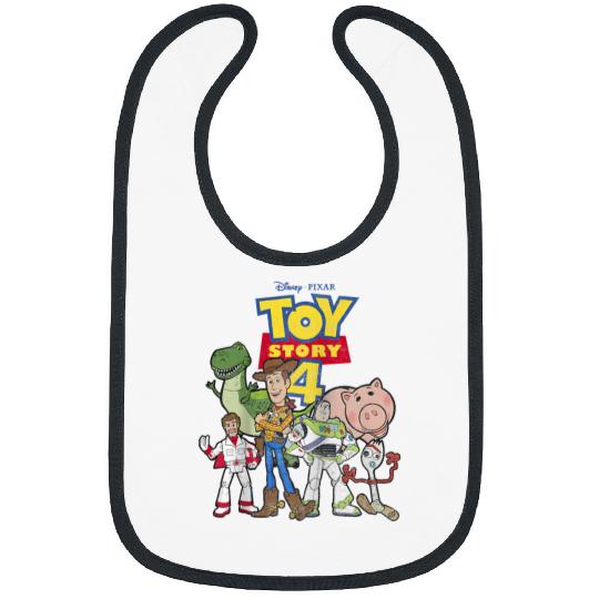 Disney Toy Story 4 Main Cast Movie Logo Poster Raglan Baseball Tee Bibs