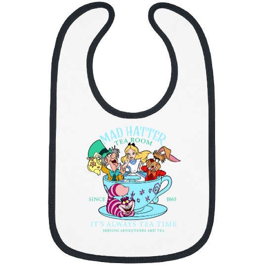 Vintage Alice in Wonderland Bibs, Mad Hatter Bibs, Tea Party Bibs, Disney Family Vacation, Disneyland Trip