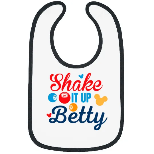 Shake it up Betty! Disney Cruise Line Bingo Bibs | Disney Cruise Bibs | Disney Bingo Bibs
