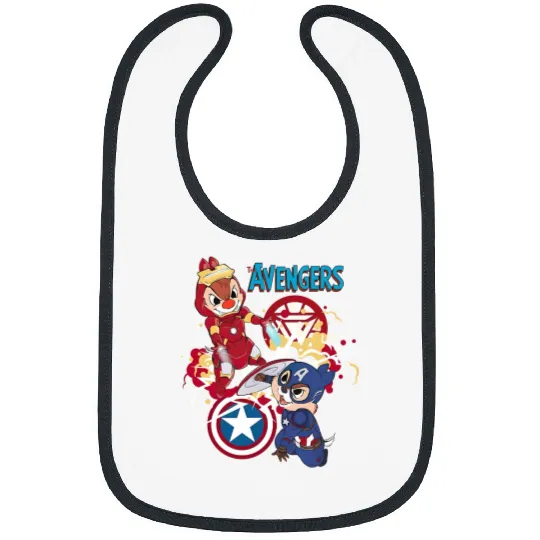 Disney Chip And Dale Avengers Bibs, Chip And Dale Bibs