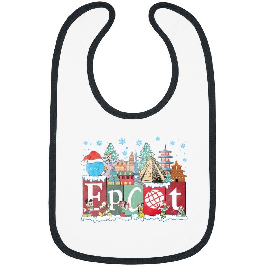 Disney Epcot Christmas Bibs, Joy to the World Christmas 2023 Bibs