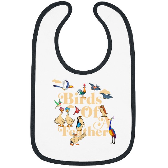 Disney Bird Characters Bird of a Feather Bibs, Hei Hei Kevin Zazu Matching Bibs