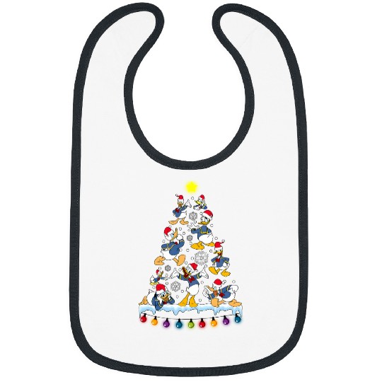 Disney Donald Duck Christmas Tree Xmas Bibs, Santa Hat Donbald Outfits Bibs