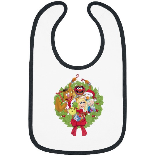Disney The Muppets Christmas Muppet Group Wreath Xmas Bibs