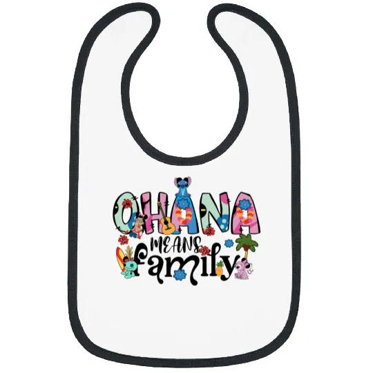 Ohana Means Family Bibs, Ohana Bibs, Disney Bibs