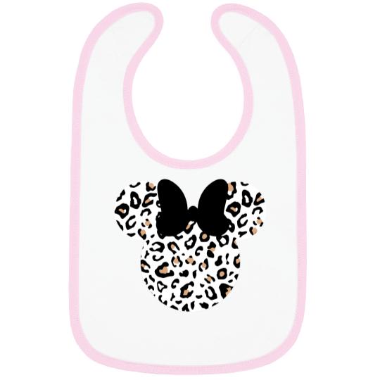 Leopard print Minnie Bibs, Women's Disney Bibs, Animal Kingdom Bibs