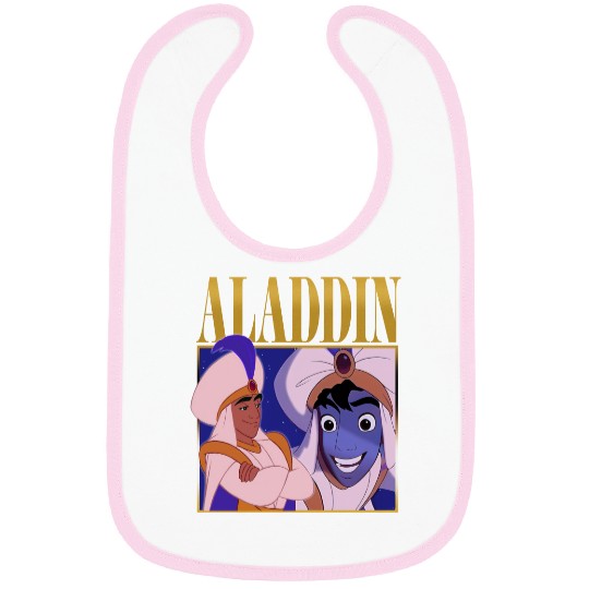 Disney Aladdin Vintage Style Bibs, Aladdin Magic Carpet Movie Cast Retro Bibs