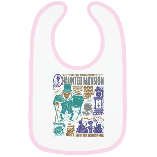 Retro Haunted Mansion Bibs, Vintage Disney Bibs, Spooky Bibs, Classic Disneyland Apparel, Classic Disney Ghost Bibs