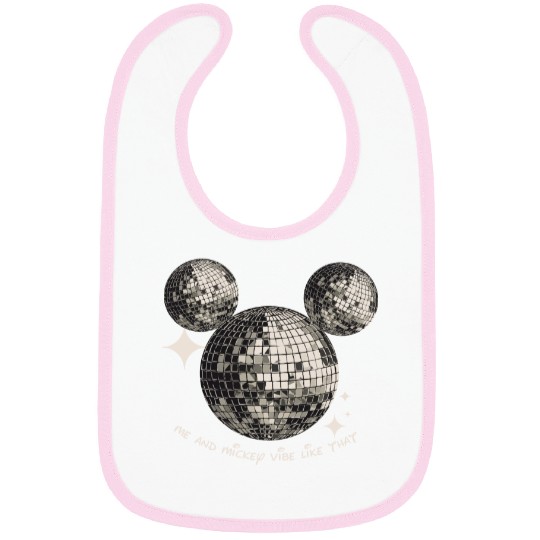 Me and Mickey Vibe Like That Bibs, Mouse Disco Ball Bibs, Disney Eras Tour Bibs, Theme Park Orlando Magic Disco Ball Eras Mouse Bibs