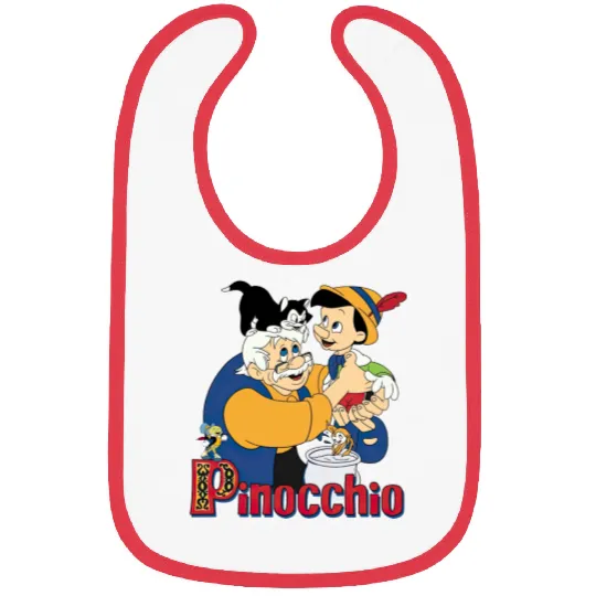 Pinocchio And Geppetto Bibs / Retro 90s Disney Bibs