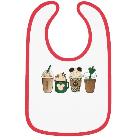 Disney St. Patrick's Coffee Bibs, Mickey Shamrock Bibs, St Patricks Day Disney Trip Bibs