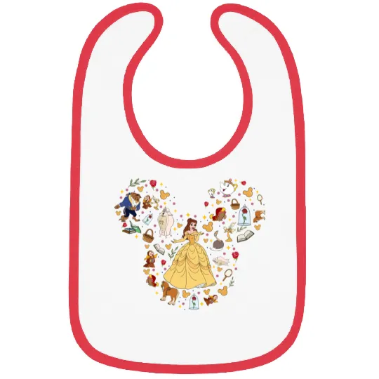 Princess Belle Bibs, Mickey Ear Bibs, Disney Trip Bibs