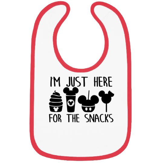 I'm here for the snacks,Disney Bibs Funny Disney Bibs,Disney Epcot Bibs