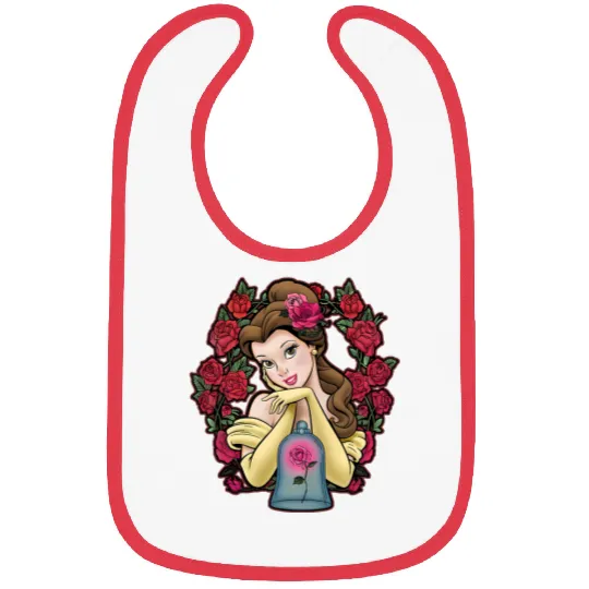 Disney Belle Roses Beauty And The Beast Graphic Bibs