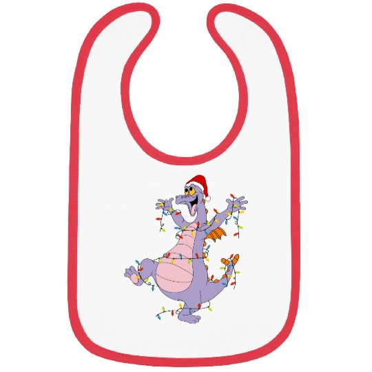 Disney Figment Christmas Lights Bibs, Vintage Figment Epcot Center 90's Style Bibs