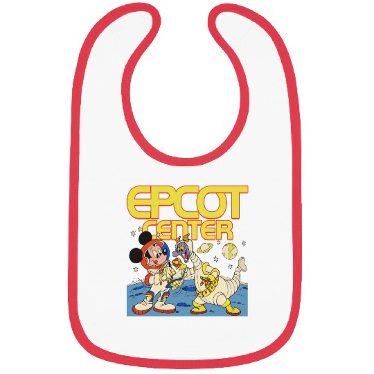 Disney Epcot Mickey Mouse & Figment Astronaut 1982 Retro Bibs