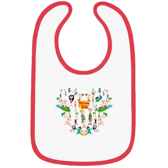 Disney Phineas And Ferb Bibs, Phineas And Ferb Characters Bibs