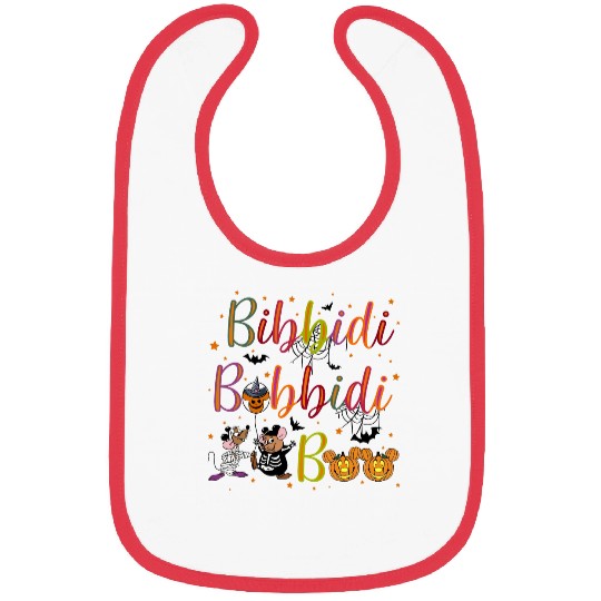 Retro Bibbidi Bobbidi Boo Halloween Bibs, Jaq And Gus Bibs,Halloween Pumpkin Bibs, Disney Cinde Bibs