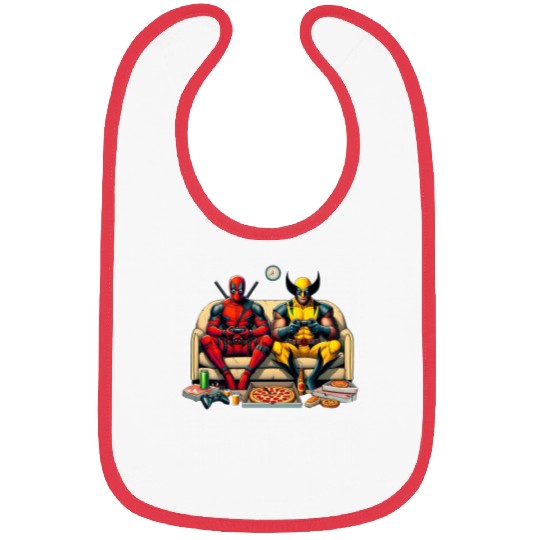 Deadpool Bibs, Disney Superhero Funny Bibs, Disney Wolverine