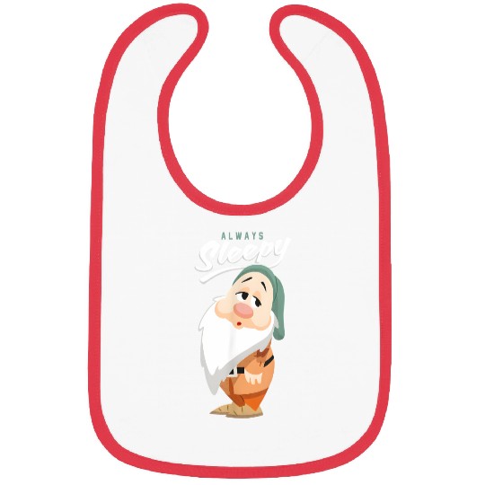 Disney Snow White And The Seven Dwarfs Always Sleepy Bibs, WDW Magic Kingdom Disneyland Family Vacation Birthday Gift