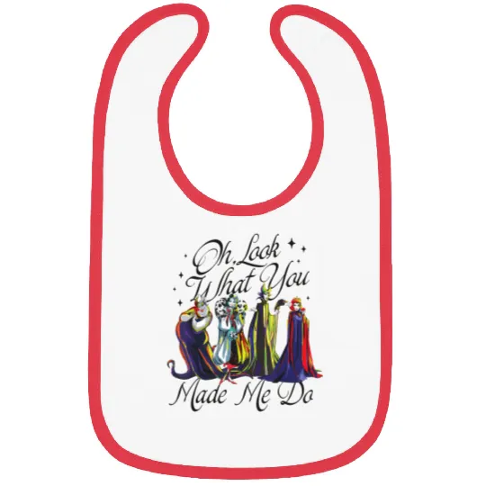 Evil Queen Malificent Cruella Ursula Bibs, Disney Villains Bibs