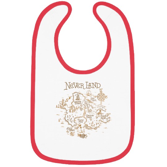 Disney Peter Pan Neverland Map Bibs, Return to Never Land Bibs