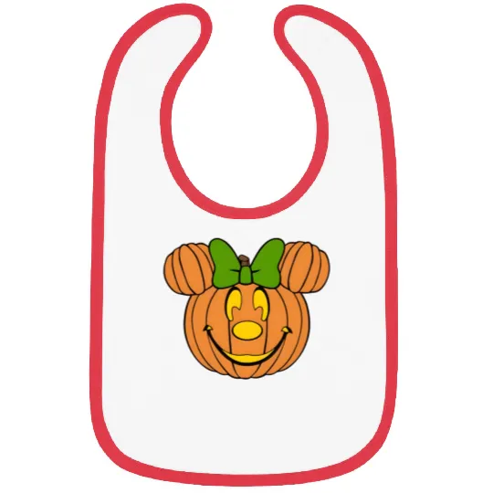 Minnie Pumpkin - unisex Bibs | disney halloween | disney vacation Bibs | disney thanksgiving | disney Bibs |  mickey halloween | disney.