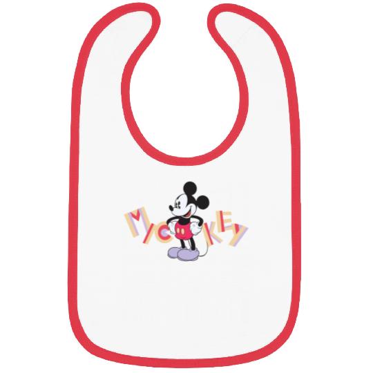 Vintage Mickey Mouse Disney Cartoon Embroidered Crewneck Bibs