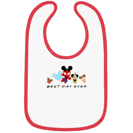 Spiderman Best Day Ever Bibs, Baby Spiderman, Disney Snacks Bibs