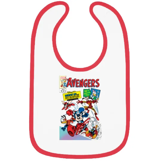Disney 100 Mickey Mouse & Friends Avengers Comics Book Retro Bibs