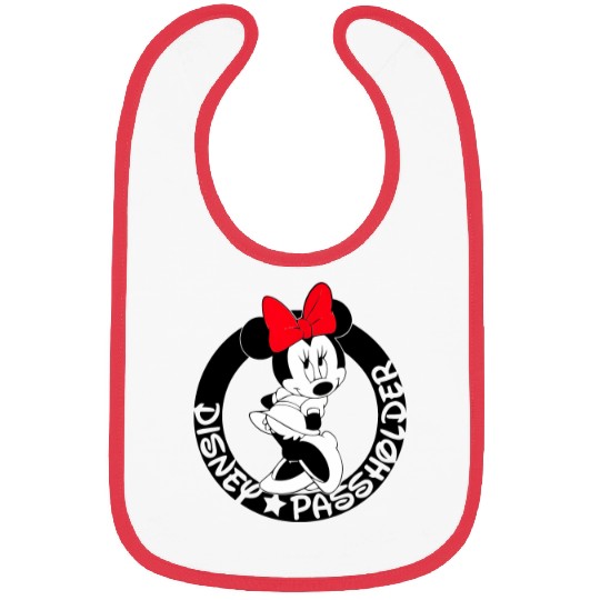 Minnie Mouse Passholder Disney Graphic Bibs, Disneyland Vacation