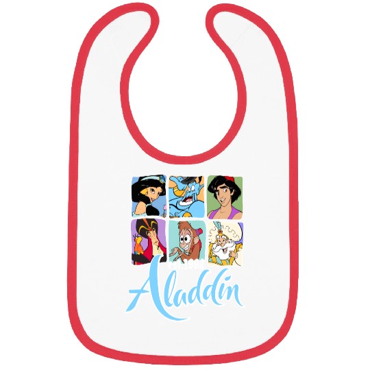 Discover Disney Aladdin Characters Group Bibs