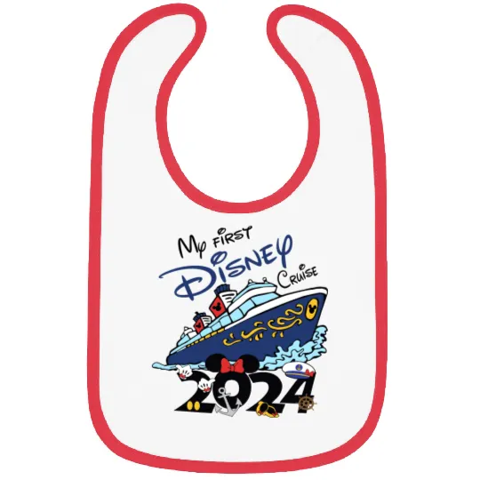 My First Disney Cruise 2024 Bibs, Disney Family Cruise Bibs