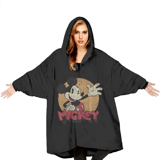 Disney Mickey And Friends Mickey Mouse Retro Distressed Premium Blanket Hoodies