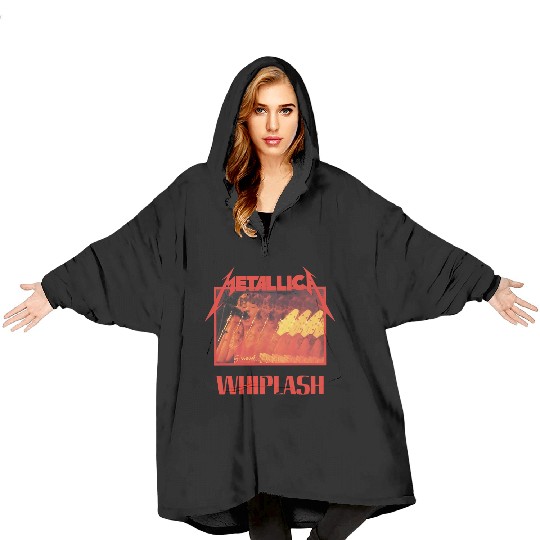 Whiplash Vintage Thrash Metal Style Metalli A Band Music Blanket Hoodies, Music Love Blanket Hoodies, Band Music Blanket Hoodies, Concert Blanket Hoodies
