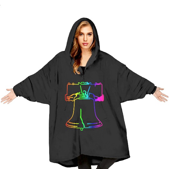 Rainbow Liberty Bell Blanket Hoodies