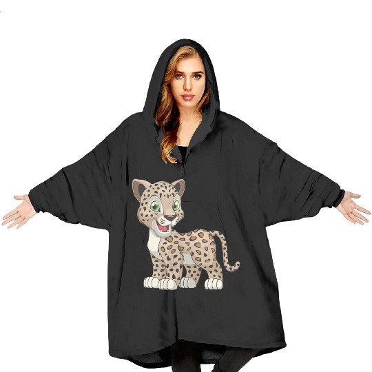 jaguar-cub-animal-wildlife Blanket Hoodies