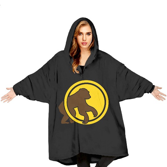 monkey gorilla chimpanzee Blanket Hoodies