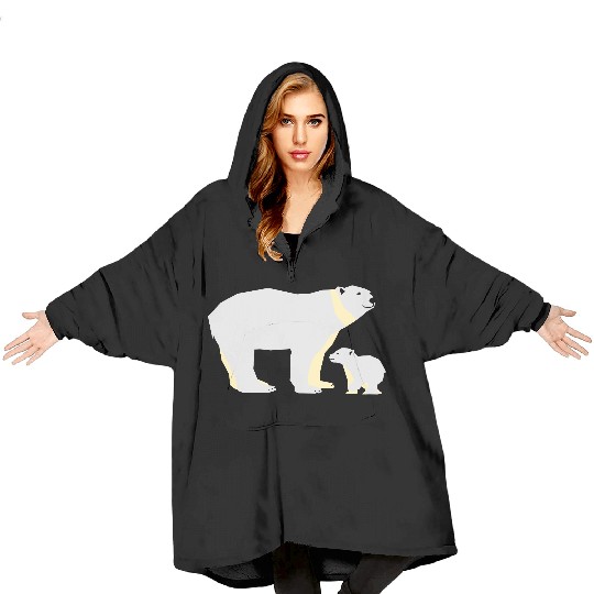 Polar bear Blanket Hoodies