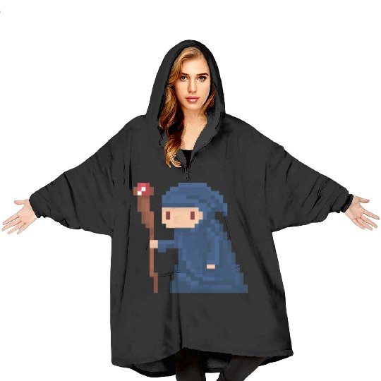 Pixel wizard Blanket Hoodies