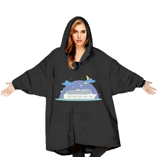 cruise ship Blanket Hoodies