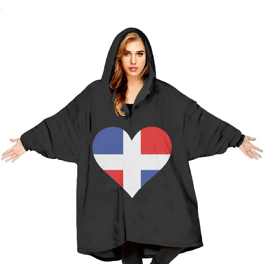 A Heart For The Dominican Republic Blanket Hoodies