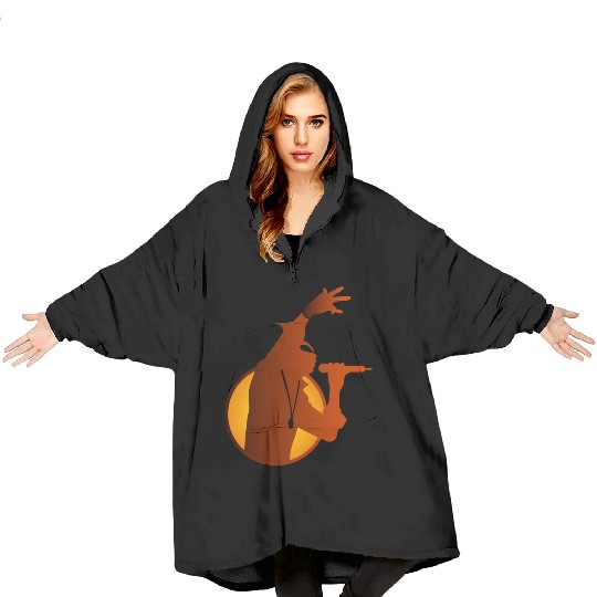 A Singing Hip-hop Star Blanket Hoodies