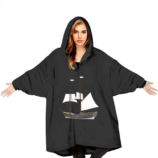 ship boat canoe sailboat submarine yacht anchor405 Blanket Hoodies