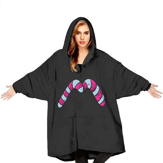 Candy canes "M" Blanket Hoodies