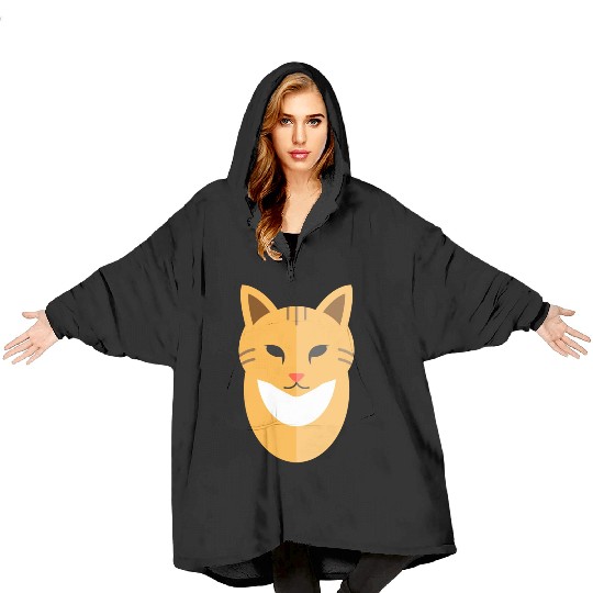 Cat face Blanket Hoodies